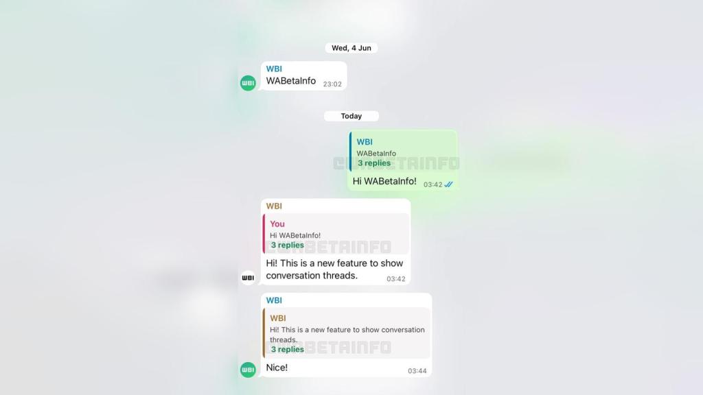Captura de la función de WhatsApp en la beta de iOS.