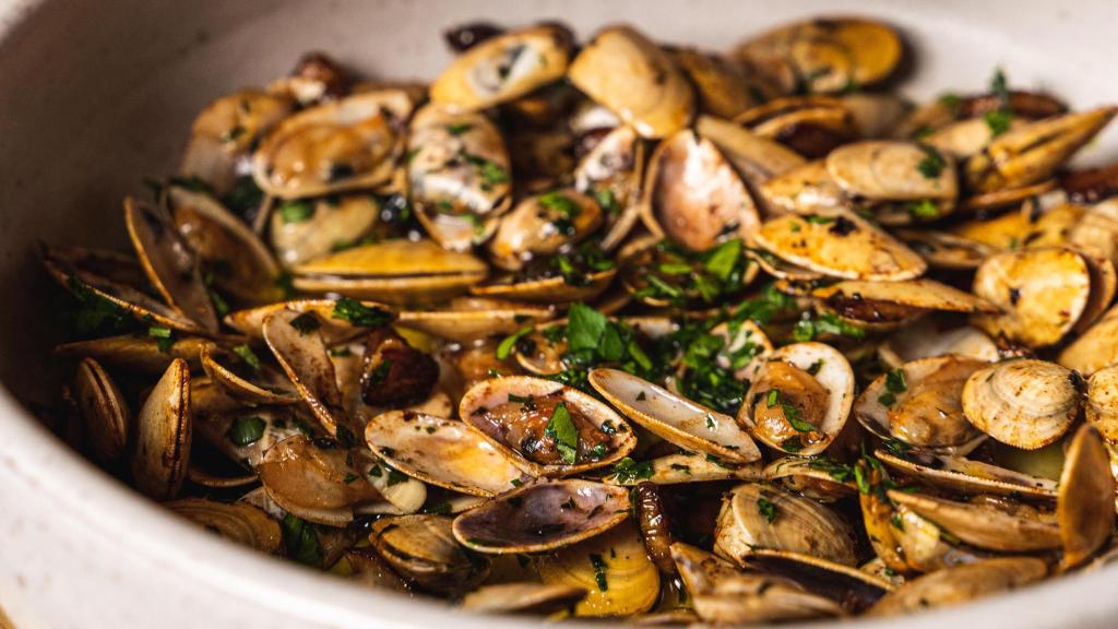 Coquinas frescas del mar a la mesa.