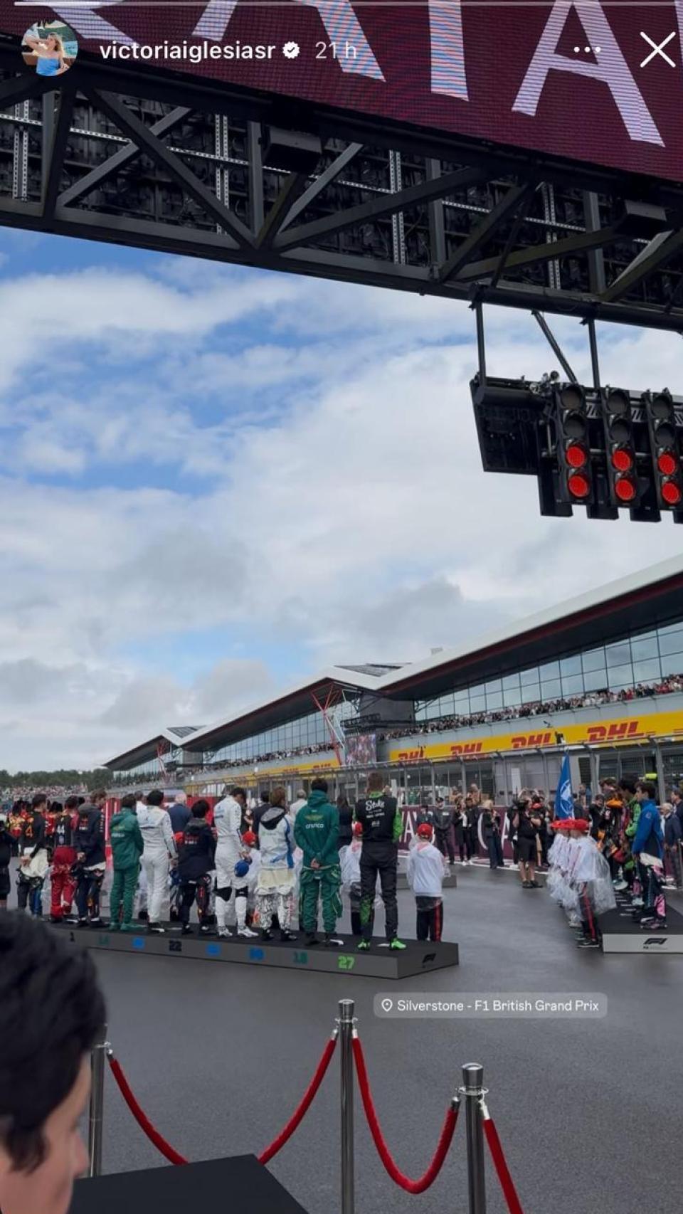 Victoria Iglesias, en la F1.