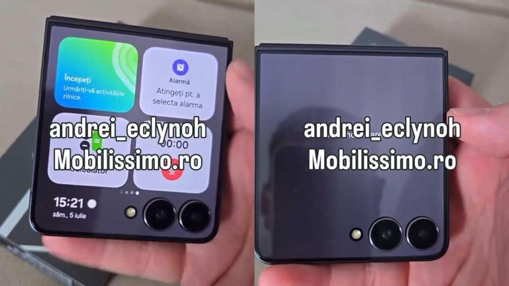Capturas de un vídeo filtrado del Samsung Galaxy Z Flip 7