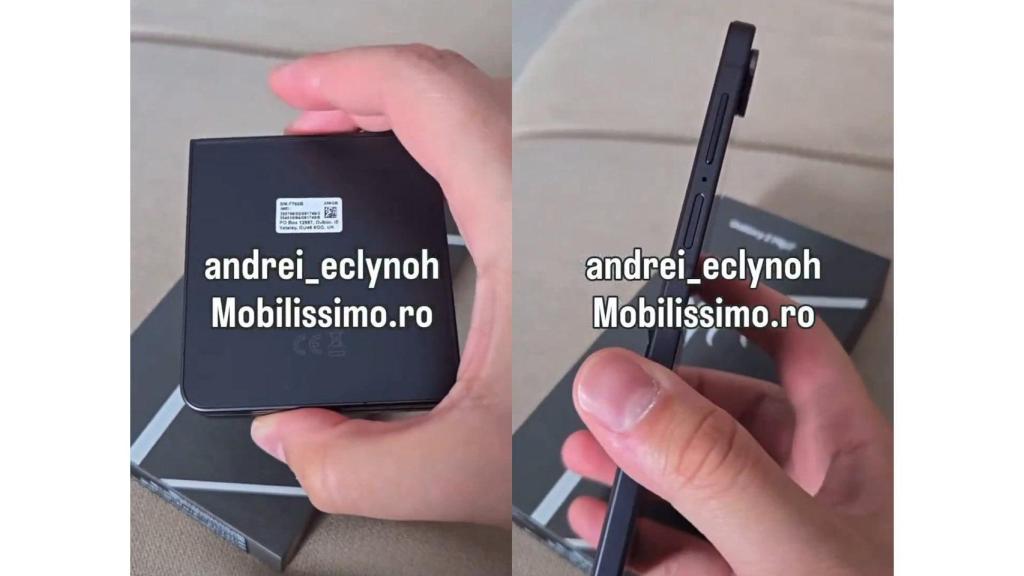 Capturas de un vídeo filtrado del Samsung Galaxy Z Flip 7