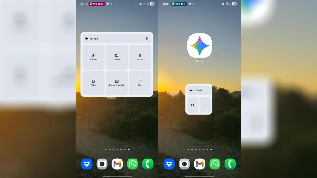 El nuevo widget de Gemini en Android