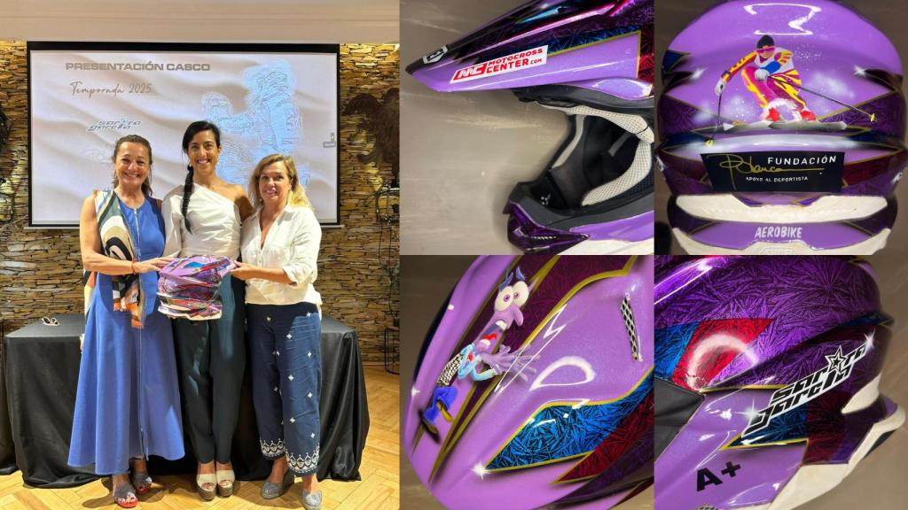 Montaje con el nuevo casco de Sara García