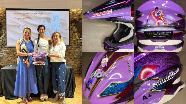 Montaje con el nuevo casco de Sara García