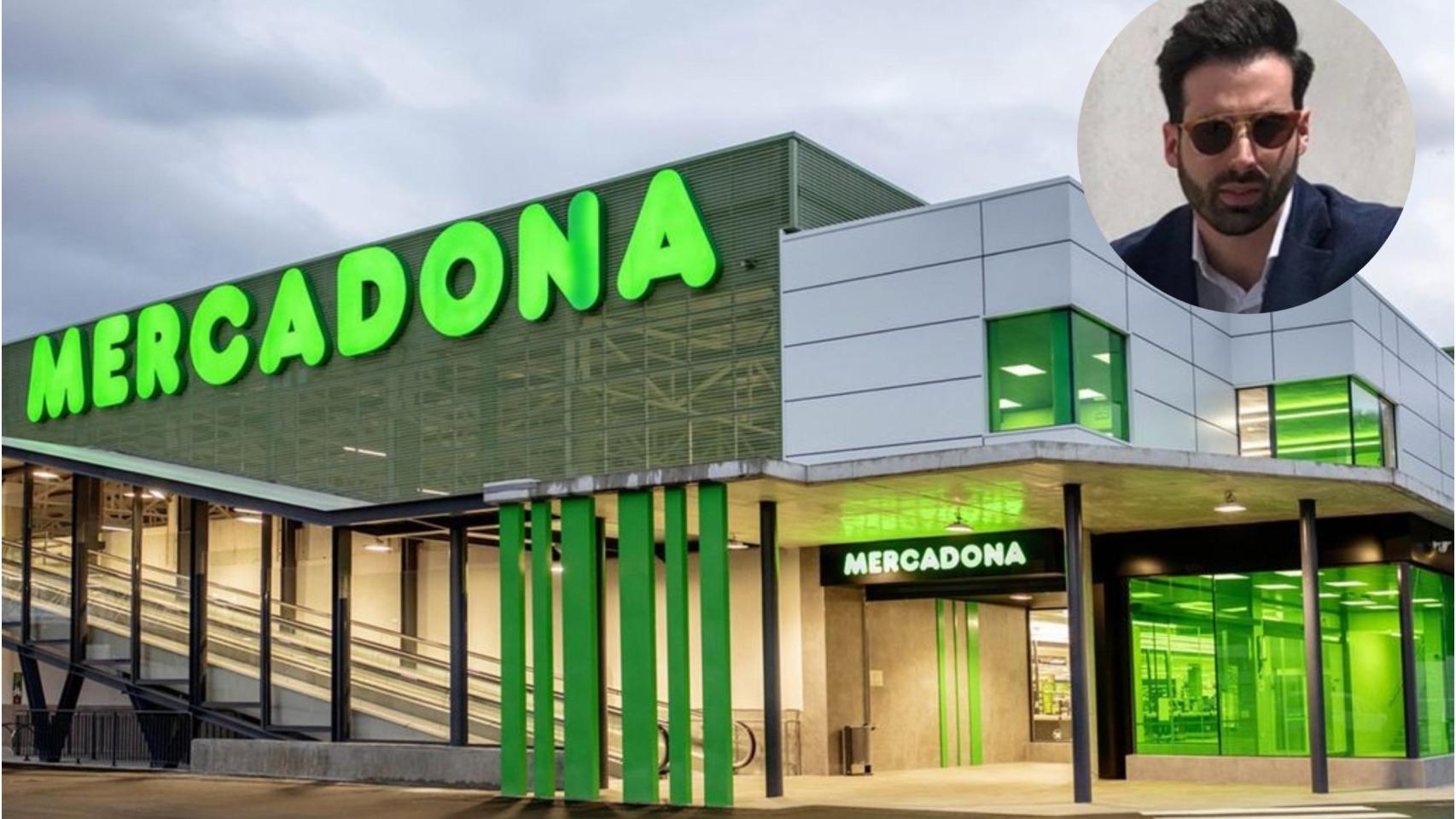 Montaje de Francisco Vicente Gea con una tienda de Mercadona.