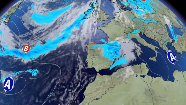 Mapa de la previsión meteorológica para los próximos días.