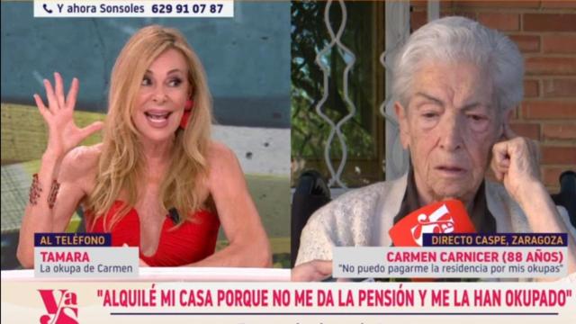 Ana Obregón estalla contra la okupa de Carmen (88 años) en 'Y ahora Sonsoles'.