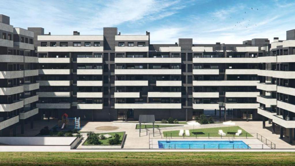 El Edificio Océano Ártico en una infografía de vista interior.