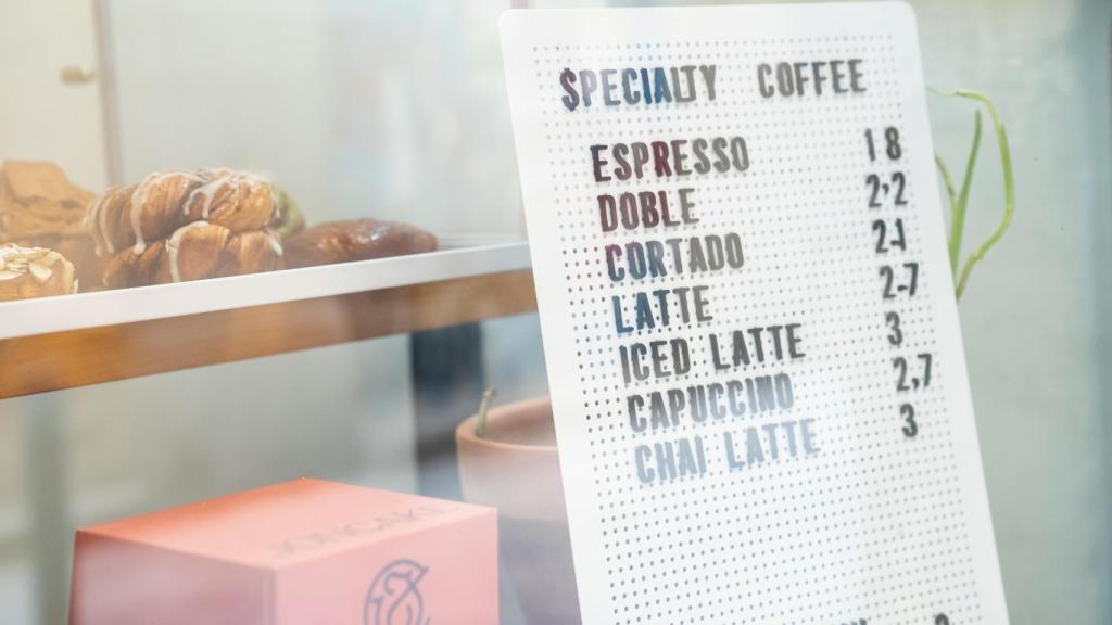El catálogo de cafés que se sirve en Jon Bake.