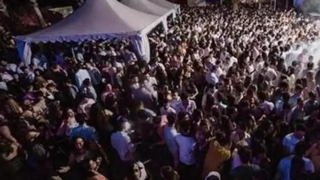 La conocida Discoteca Maccäo de San Javier, llena de público, en una de sus noches de verano.