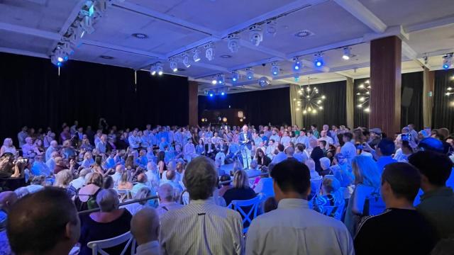 El expresidente de la Generalitat Francisco Camps en el acto de este miércoles. EE