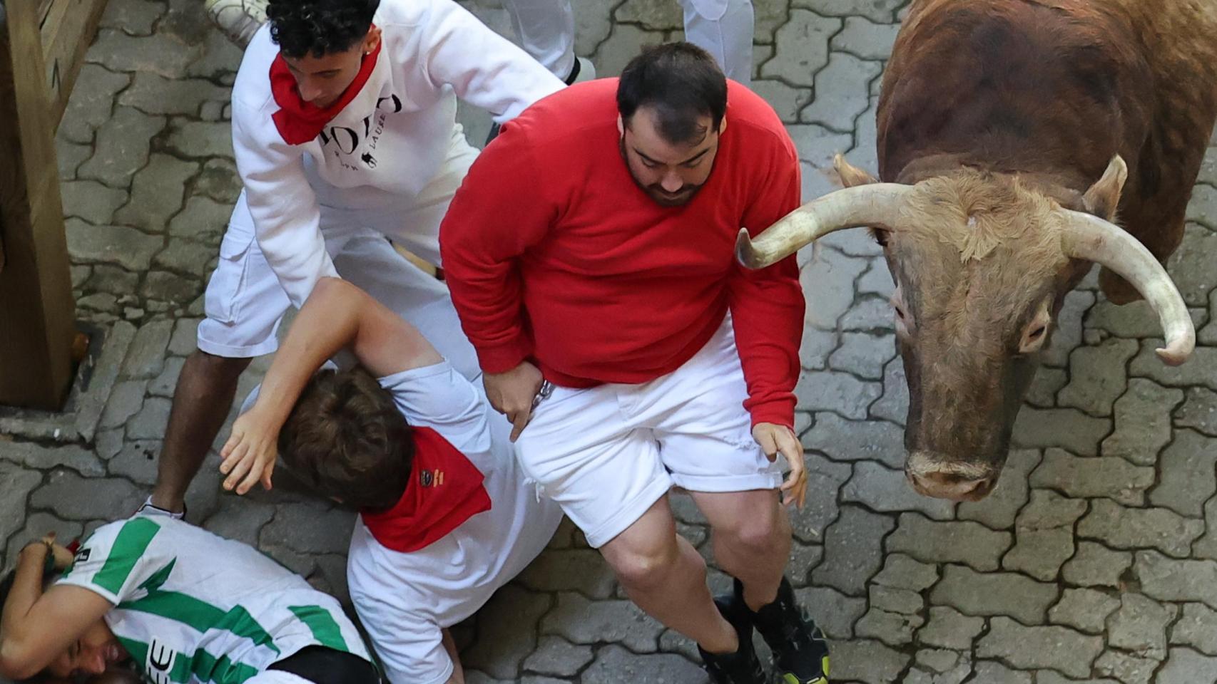 Cuarto encierro de los Sanfermines.