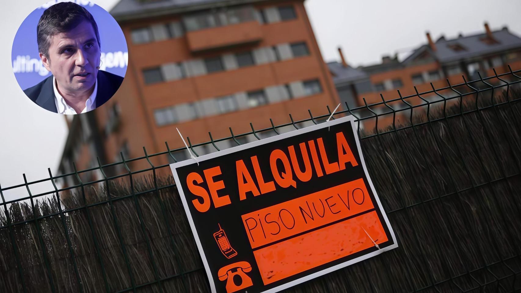 Montaje de Francisco Iñareta con una vivienda en alquiler.
