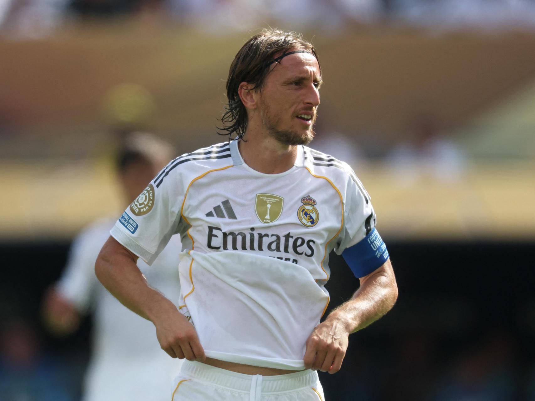 Luka Modric, en su último partido con la camiseta del Real Madrid.