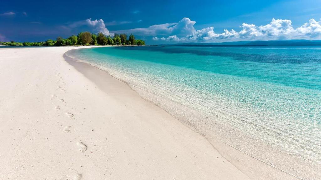 Playa de las islas de Santo Tomé y Príncipe.