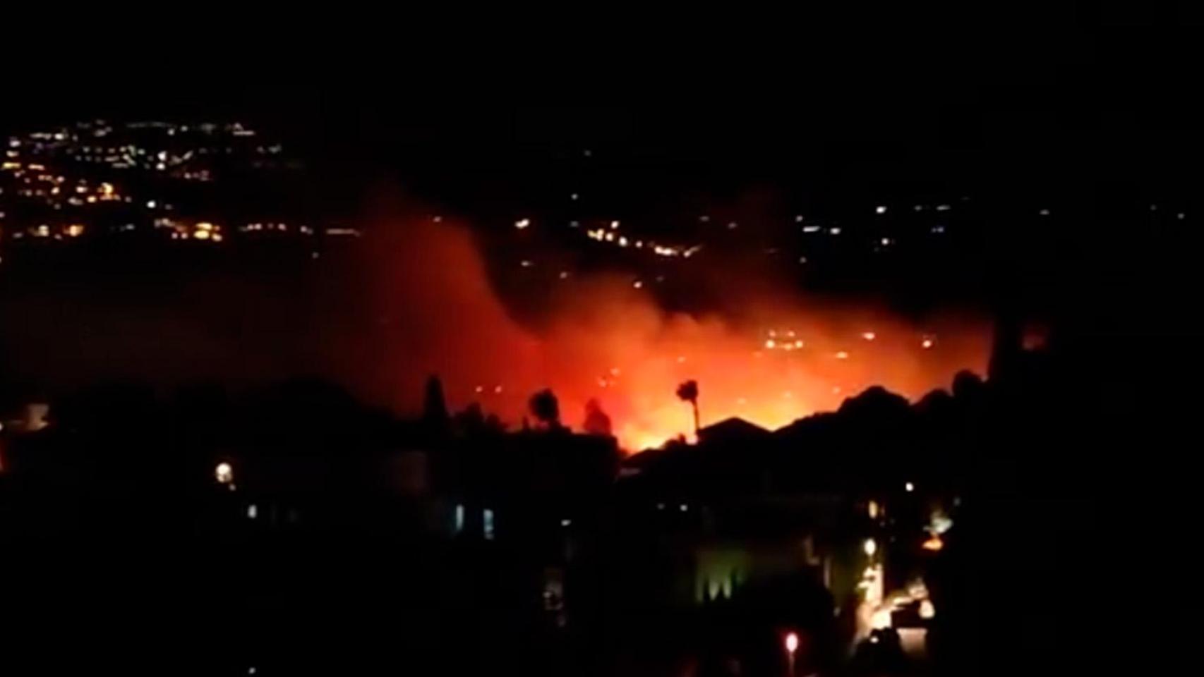 El incendio de Mijas de este sábado.