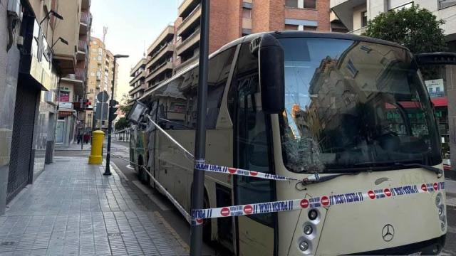El autobús accidentado en Zamora