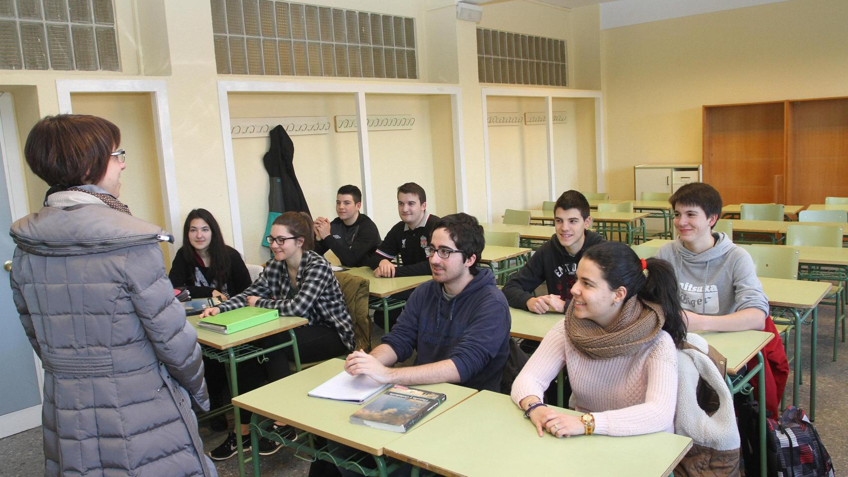 Un aula de instituto en Castilla y León