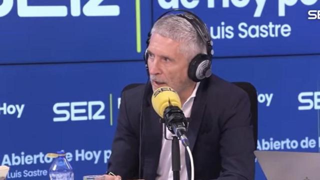 El ministro del Interior, Fernando Grande-Marlaska, este lunes en una entrevista en la SER.