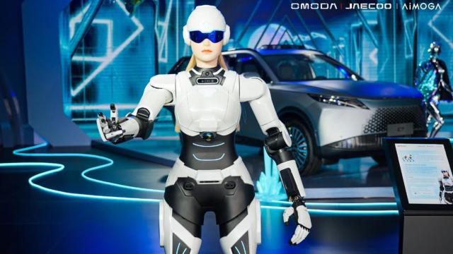Ilustración de un robot humanoide.