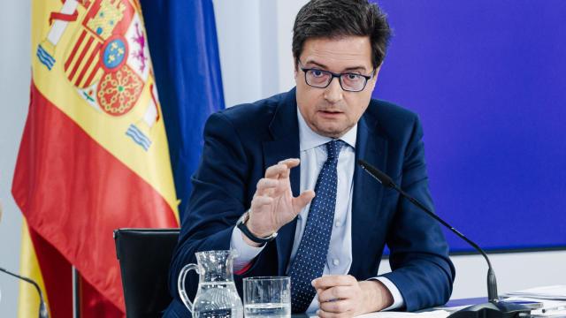 El ministro para la Transformación Digital y de la Función Pública, Óscar López, durante una rueda de prensa posterior a la reunión del Consejo de Ministros.