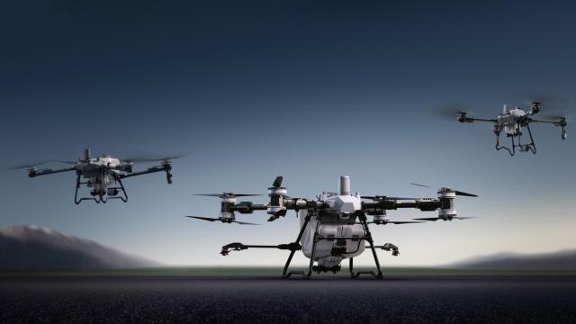 Drones agrícolas de DJI.