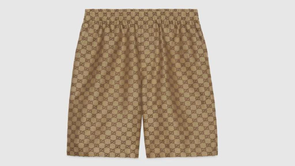 Pantalones cortos de lino y GG supremo,