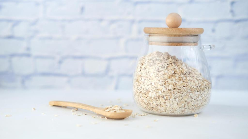 Tarro con avena.