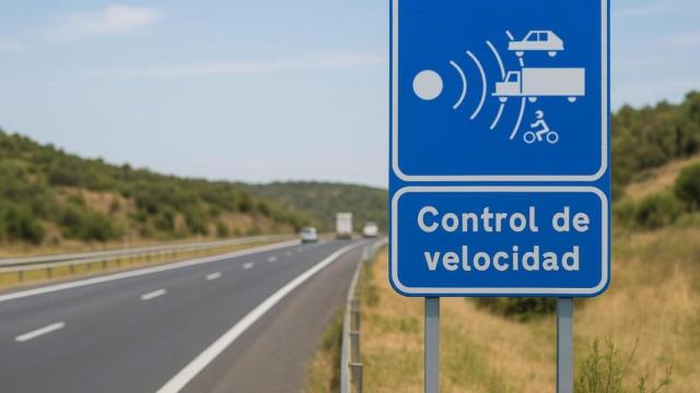 Imagen de archivo de un cartel avisando la presencia de un radar.