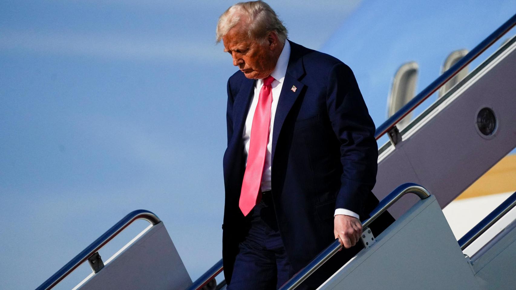 Donald Trump este miércoles a su llegada a Maryland (EEUU).