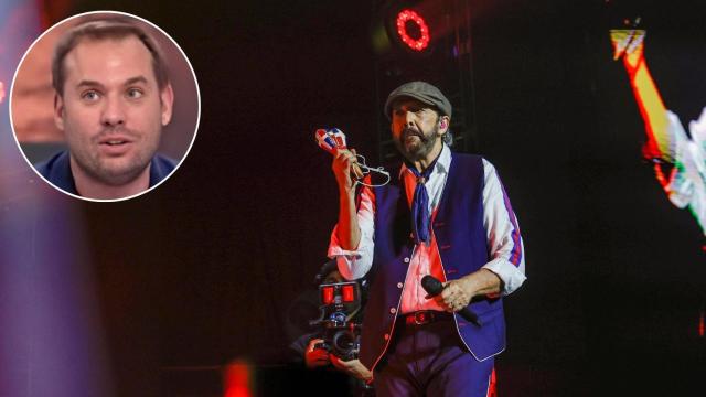 Juan Luis Guerra y Saúl Ortiz en un fotomontaje.
