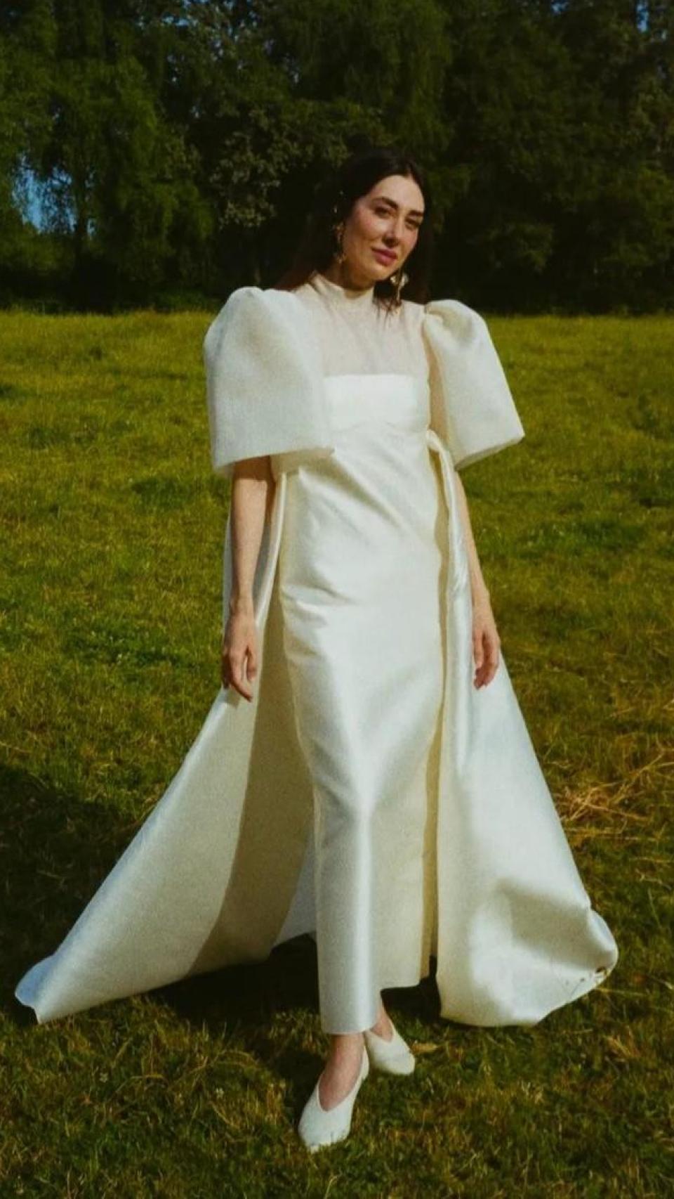 Natalia Ferviú en su discreta boda.