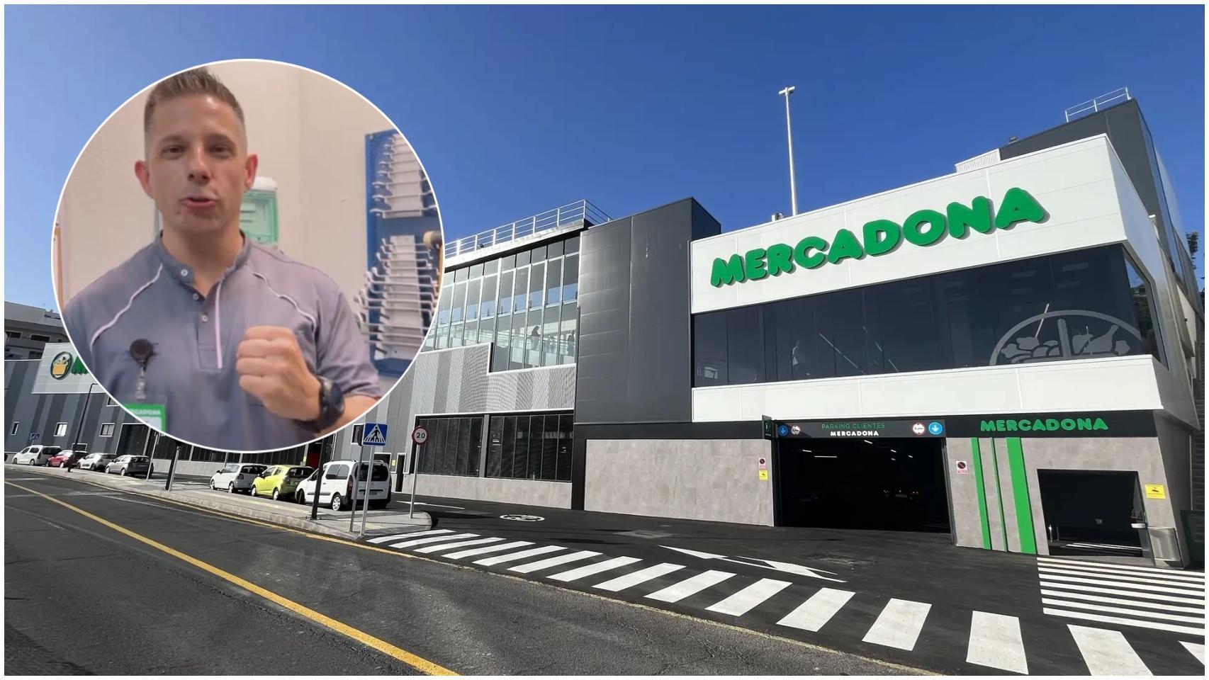 Montaje de Alex, el empleado de Mercadona.