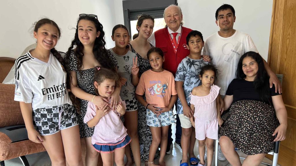 Ana Muro junto a su familia en su nueva vida