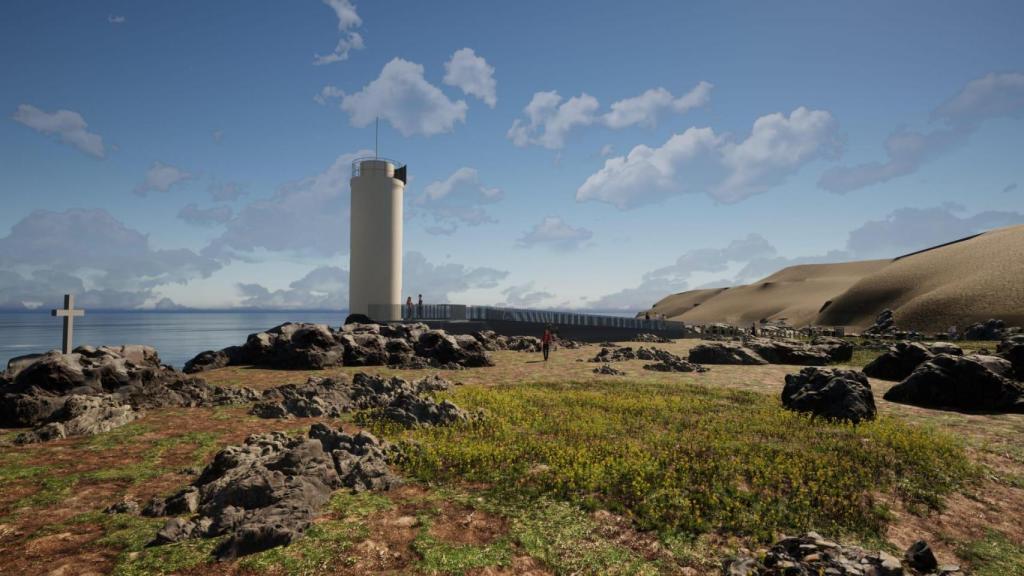El faro Roncudo de Corme (A Coruña).