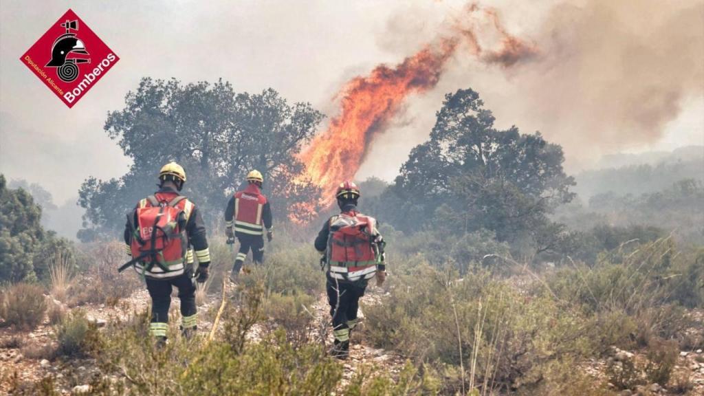 Imagen aérea del incendio.
