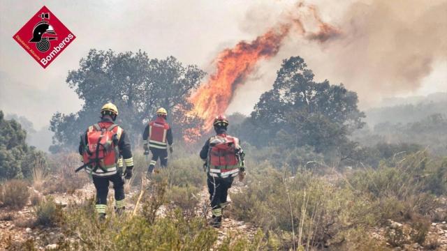 Imagen aérea del incendio.