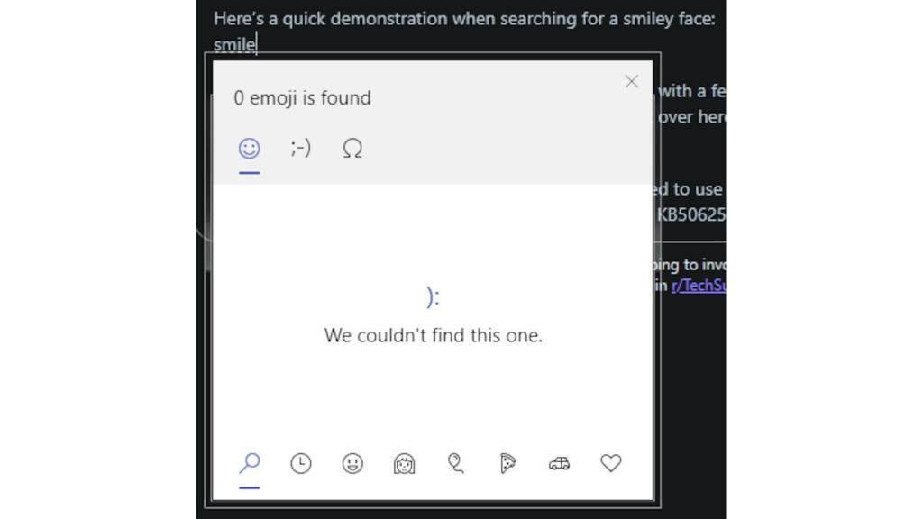Selector de emojis no funciona en Windows 10