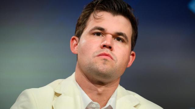 Magnus Carlsen, en una conferencia