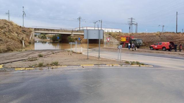 Afecciones en el entorno de Pedrola durante las tormentas del pasado fin de semana.