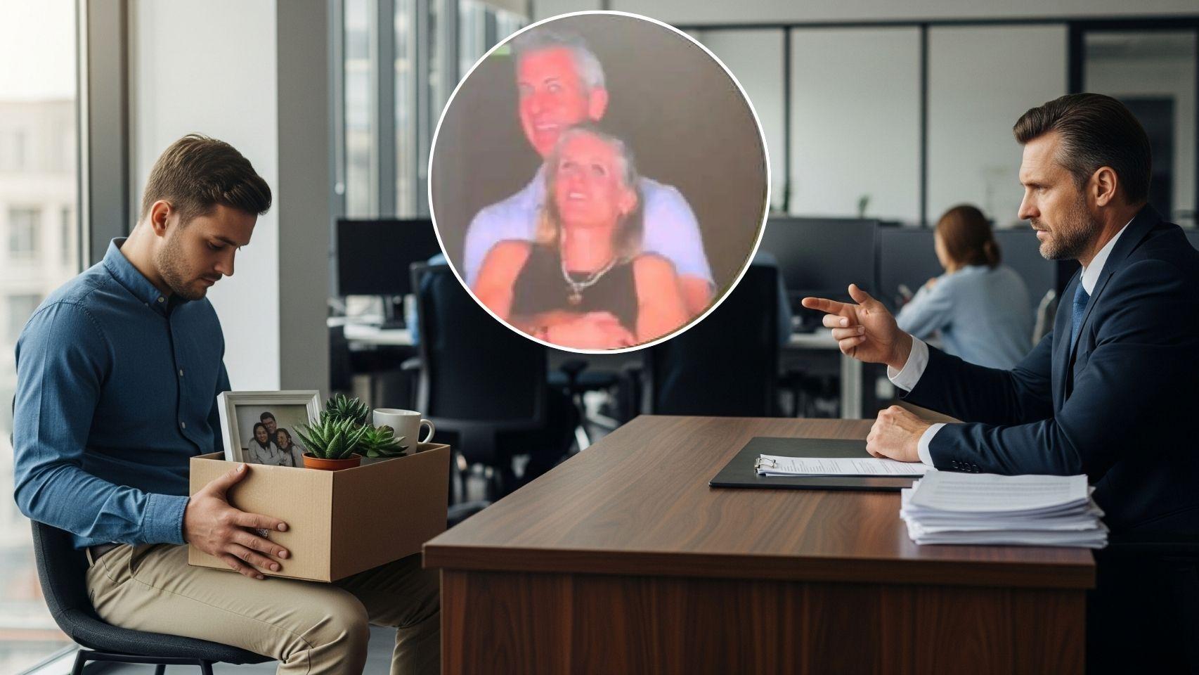 Un jefe despidiendo a un empleado.