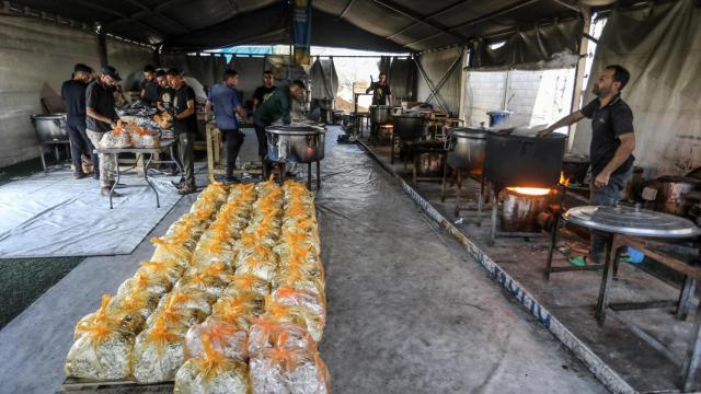 Trabajadores de  World Central Kitchen en Gaza.