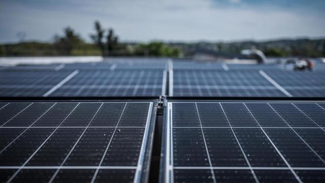 Unos paneles fotovoltaicos.