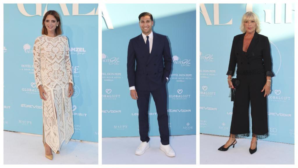 Macarena Gómez, Gianmarco Onestini y Barbara Rey en la Gala Global Gift.