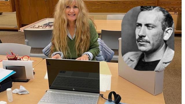 María Gracia Torres en un montaje con John Steinbeck.