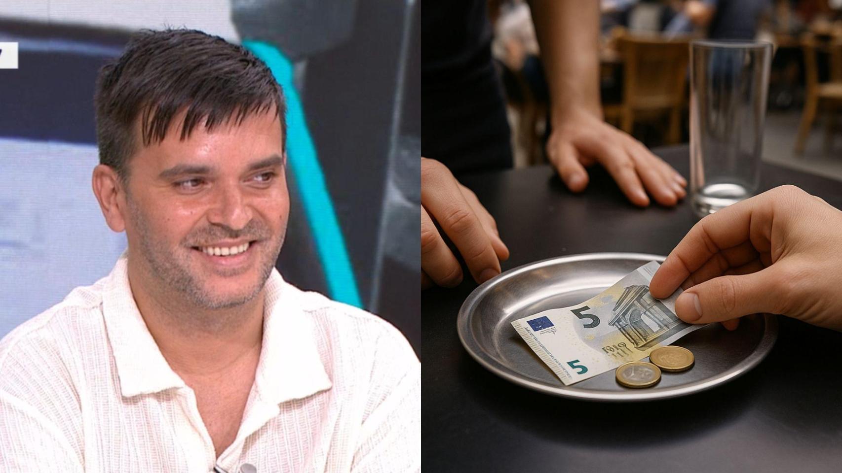 Jesús Soriano y una imagen de una propia generada por IA.