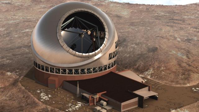 Arte conceptual del Telescopio de Treinta Metros (TMT).