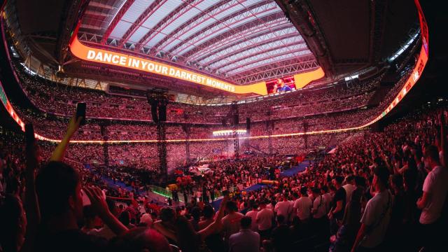 El Santiago Bernabéu, durante La Velada del Año IV en 2024