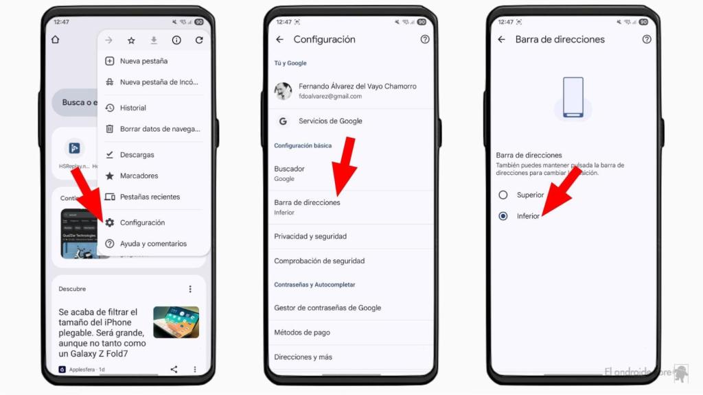 Interfaz de Chrome