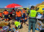 Ocho heridos en un accidente de tráfico tras volcar una furgoneta en Huesca: dos de carácter grave